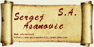 Sergej Asanović vizit kartica